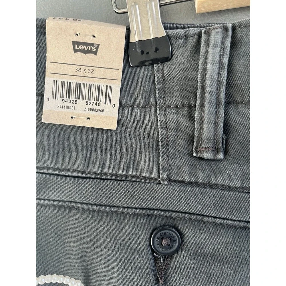 Levi’s XX Cargo Taper Pants 38x32 Gray Relaxed Straight Leg Stretch Workwear